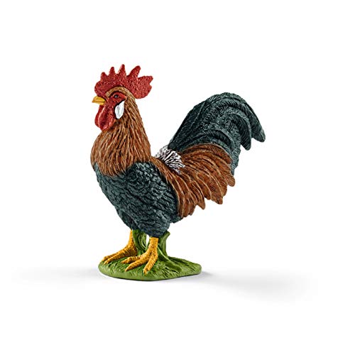 Schleich FARM WORLD - 4 PC Starter Barnyard Animal Set - Includes Cow, Sheep, Rooster and Sheep Figurines - Farm Animal Toys for Kids 3+ | 42385 | Farm Animal Figurine, Realistic Animal Toys, Cow Rooster Donkey Sheep Figures, Barn Toy for Kids 3+, Screen-