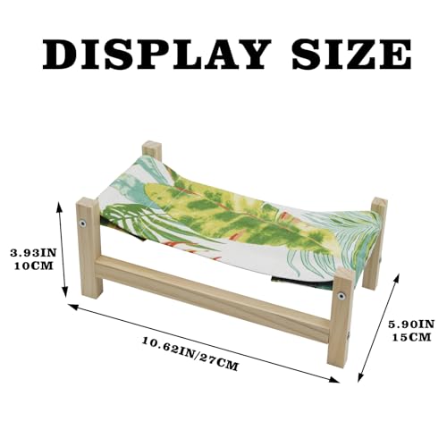 Bearded Dragon Bed, Wooden Reptile Sleeping Hammock, Bearded Dragon Tank Accessories, Habitat Accessories for Leopard Gecko Snake Lizard or Other Small Animal (Green 2, Small) - color: Green 2, size: Small