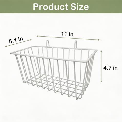 Rabbit Hay Feeder Rack, Metal Hanging Hay Dispenser (White, Large) | 2 Pack Small Animals Hay Feeder for Cage Metal Hanging Hay Holder for Rabbits Guinea Pigs Chinchillas Ferrets - color: White, size: Large