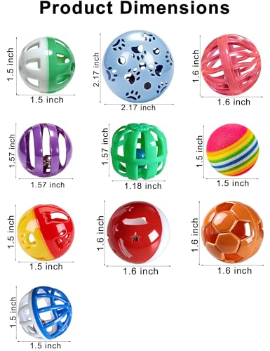 10 Pack Hollow Cutout Bell Play Balls for Ferret, Non Toxic, PP Material | Smooth Polished Edges, No Sharp Burrs, Gentle On Ferret Mouth and Paw