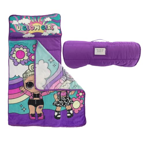 LOL Surprise! 24"(W) X 45"(L) Soft Toddler Nap Mat with Pillow and Blanket Perfect for Preschool, Daycare, and Travel (100% Official Licensed Product) - color: LOL Surprise