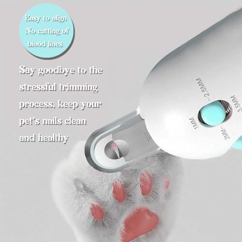 Clipper Cat Nail with Adjustable 3-Size Trimming Hole & Hidden Nail File Safe No-Mess Trimmer with Adjustable Round Hole (1–3.5 mm) for Kittens, Cats & Small Pets | Easy Home Grooming (Pink) - color: Pink