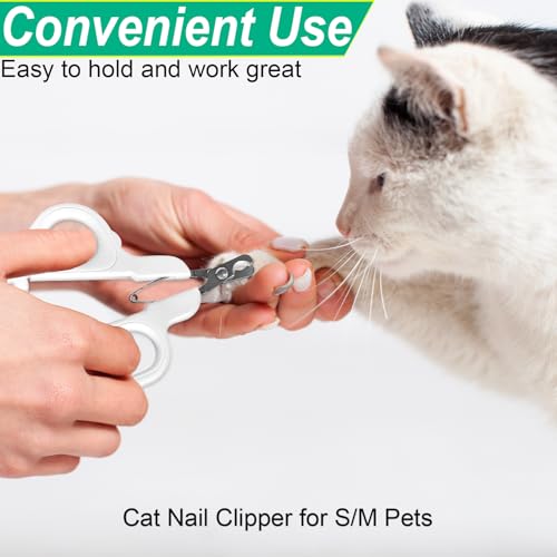 Professional Small Cat and Dog Nail Clippers Sharp Blades Stainless Steel Pet Nail Trimmers with Safety Lock to Avoid Injury for Cats Rabbits Dogs Small Animals - color: For Cats and Small Animals