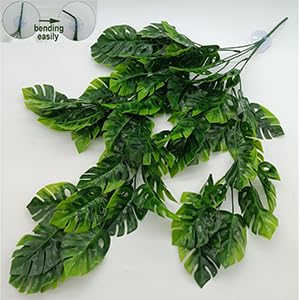 Reptile Plants for Bearded Dragon Tank Accessories, Terrarium Plant Artificial Decor for Snake Cage, Fake Plant for Leopard Gecko Habitat, Lizard Chameleon Ball Pythons (Group GN) - color: Group Gn