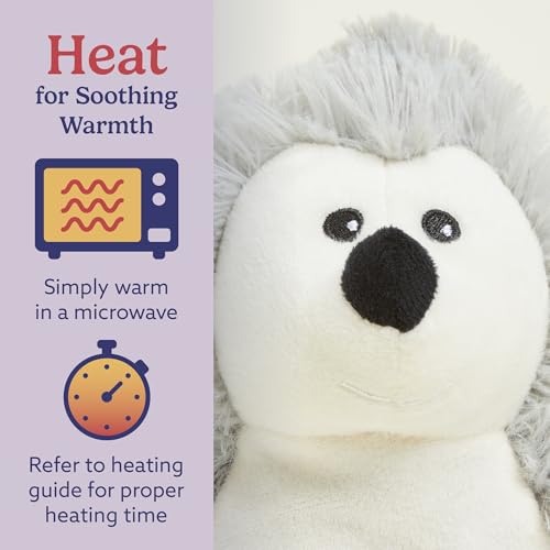 warmies Junior Microwavable & Weighted Stuffed Animals, Hedgehog - Heated Stuffed Animal Plushie for Warmth & Comfort - Cute Soft Plush Toys for Adults & Children (Boys, Girls, Babies & Toddlers)