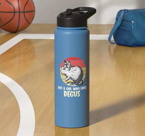 Just a girl who loves Degus Degu Stainless Steel Insulated Water Bottle - color: Light Blue