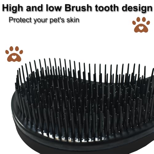 Puppy Brush, Soft Dog Brush for Grooming, Puppy Hair Remover Brush Comb, Grooming Tool for Poodles, Teddy, Yorkies, Maltese, Shih Tzu, Chihuahua, Black - color: Black