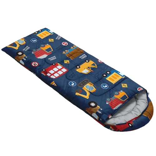 QOOMO Camping Sleeping Bags,3 Season Warm & Cool Weather,Lightweight,Waterproof Sleeping Bags for Adults & Kids,Traveling,and Outdoors,Camping Gear Equipment - color: Construction 9