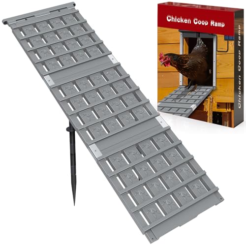 NIUXX Chicken Coop Ramp: Length Adjustable Waterproof & Non-Slip Ladder | Easy to Clean - Suitable for Poultry with Limited Mobility or Flightless Chickens