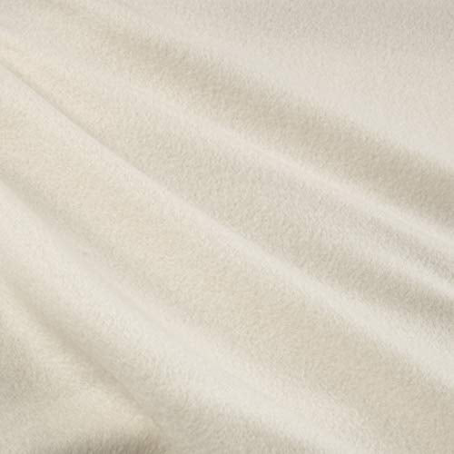 Polar Fleece Solid Ivory, Fabric by the Yard - color: Ivory