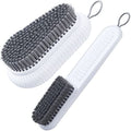 Cleaning Brush Soft Bristle Brush Laundry Scrub Brush Clothes & Shoes Brush | 2 Pack Scrubbing Brush Easy to Grip Household Cleaning Brushes Tool for Countertops Bathtubs - color: White