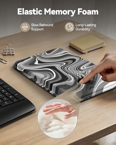 TECKNET Ergonomic Mouse Pad with Wrist Rest, Comfortable Relieves Pain | Built-in Memory Foam and Ergonomic Slope Design Relieves Carpal Tunnel Syndrome Pain, Mousepad for Office Gaming - color: Texture
