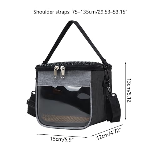 Small Animal Carrier Bag, Oxford Cloth Hamster Travel Bag Breathable Small Animal Pouch for Hamsters, Sugar Gliders, Guinea Pigs, Chinchillas