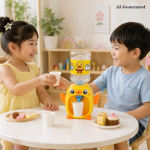 Mini Water Dispenser Toy for Kids - Cartoon Duck Animal Shaped | Mini Water Dispenser for Kids Cute Machine Drinking Fountains Toys