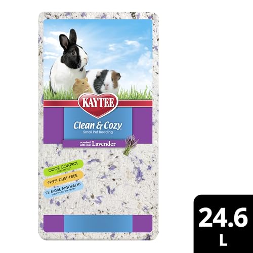 Kaytee Clean & Cozy Paper Bedding with Lavender, Made for Small Animals, 24.6 Liters - size: 24.6 Liters