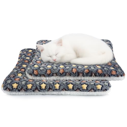 2 Pack Bunny Rabbit Bed - 14 x 17 Inch Upgraded-Thickness Pee Pads Bedding | Washable Bunny Rabbit Pee Pad with Absorbent Surface Helps Keep Cages Dry, Reusable Bedding for Resting Areas (Dark Blue, XL) - color: Dark Blue + Dark Blue, size: 14" X 17.3" -