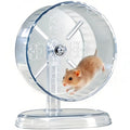Hamster Exercise Wheel,Super-Silent Small Animals Exercise Wheels,Quiet Hamster Running Wheels with Adjustable Stand for Hamsters, Gerbils, Rats, or Other Small Pets (Transparent, 8.3 inch) - size: 8.3 inch