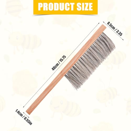 Beekeeping Brush for Beekeepers, Soft Bristles Cleaning Brush with Ergonomic Wooden Handle - Gentle Cleaning Tool for Durable Use, Bee Hive Supplies Beekeeping Equipment for Bee Keepers