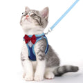 Cat Vest Harness and Leash Set, Escape Proof Kitten Harness Blue L | Safe Reflective Strips, Adjustable Easy Wear Kitty Harness, Sturdy Clip Buckle, Breathable Mesh , for Kitty Puppy Bunny Walks - color: Blue, size: L