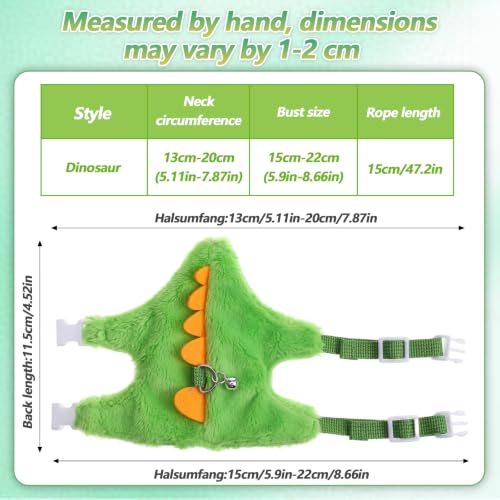 Ferret Harness and Leash Set, Small Animals Vest Harness, Adjustable Straps & Magic Tape Design for Puppies, Cats, Squirrels, Rats, Bunnies, Ferrets, Outdoor Walking - color: Green