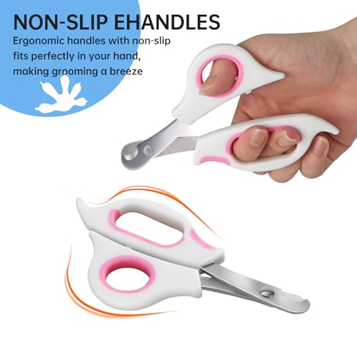 Bearded Dragon Nail Clippers with Precise Angled Edges | Stainless Steel Bearded Dragon Toe Nail Clippers (Pinky White) - color: Pinky White