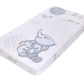 Disney Dumbo Sweet Little Baby Light Blue and White Storks "Bundle of Joy" 100% Cotton Photo Op Nursery Fitted Crib Sheet - color: Dumbo Sweet Little Baby