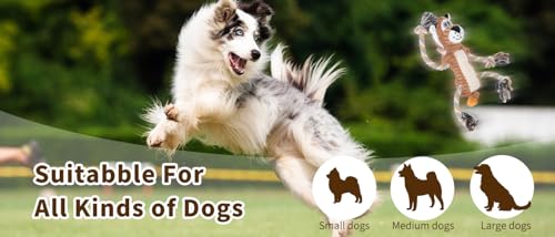 Squeaky Dog Toys Interactive Durable Rope-Infused Lion Shape Puppy Chew Toys for Small, Medium and Big Dogs - style: Lion Shape