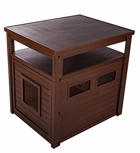 New Age Pet ECOFLEX Litter Loo Standard & Jumbo Sizes, 4 Colors, Moisture and Odor Resistant Enclosure & End Table, No‑Tools Assembly, 10 Year Warranty, Russet Brown, Jumbo - color: Brown, size: Jumbo