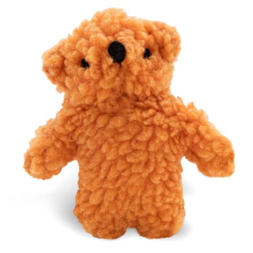 Jeffers Pet Plush Dog Toy with Squeaker, Fuzzy Bear 5" - Soft Crinkle Fabric, Safe & Durable, Healthy Fun for Small & Medium Dogs, Interactive Play, Fetch, Tug - Best Gift for Active Games - color: Blue Bear
