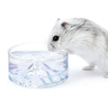 Niteangel Hamster Feeding & Water Bowl- 50ml Capacity & No Wet Fur for Pet | Chew Proof - Mount Fuji Series Glass Drinking Bowls for Dwarf Syrian Hamsters Gerbils Mice Rats or Other Similar-Sized Pets