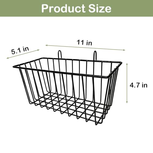 Rabbit Hay Feeder Rack, Metal Hanging Hay Dispenser (Black, Large) | 2 Pack Small Animals Hay Feeder for Cage Metal Hanging Hay Holder for Rabbits Guinea Pigs Chinchillas Ferrets - color: Black, size: Large