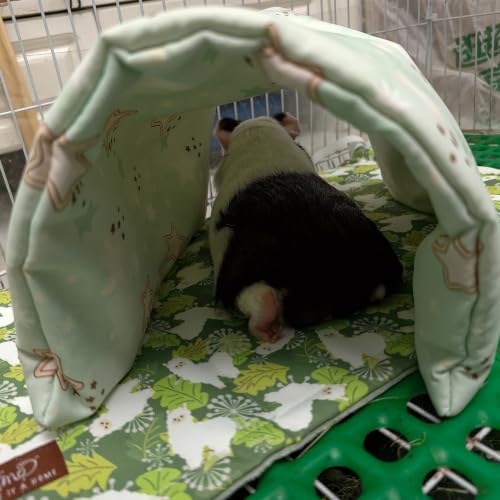 2 Pcs Foldable Guinea Pig Hideout Tunnel - Small Animal Hides | Creative Shapes, Waterproof, Small Pet Tunnels for Rabbit Hamster Chinchilla
