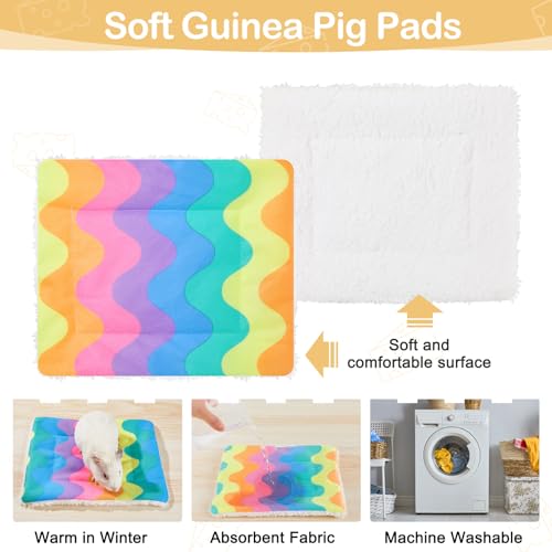 Unicorn Catcher 2 Pack Wooden Guinea Pig Hideout House with Stairs & Mats | Wooden Bunny Castle Hideout With Stairs And Soft Mats Perfect For Ferrets Chinchillas And Small Animals In Cages - size: 2 Houses