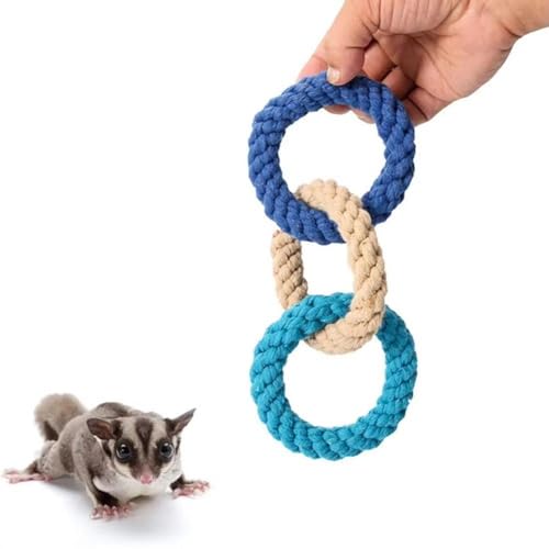Hamster Climbing Rope Toys Sugar Glider Cage Accessories, Bird Rope Swing Toy for Climbing Exercising(Style 2) - color: Style 2