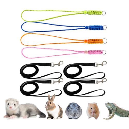 Handmade Figure 8 Harness and Leash for Ferrets/Guinea Pigs/Rats | Adjustable, Lightweight & Safe | Fits Small Animals: Bunnies/Bearded Dragons/Chinchillas/Reptiles/Birds/Squirrels/Rabbits - color: 4colors
