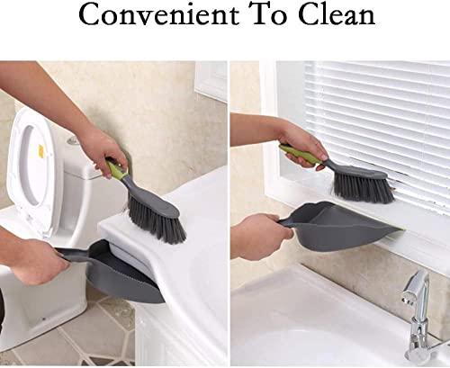 Dust Pan Broom Dustpan Brush - Dust Pans with Brush, Hand Broom and Dustpan Set, Handheld Broom and Dustpan Set, Used to Clean Floors, Tables, Animal Cages, PET Fiber Bristles (3pcs) - size: 3 count