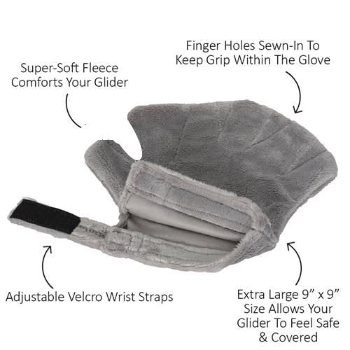 Exotic Nutrition Calming Glove - Comfy Bonding Mitt for Sugar Gliders, Hedgehogs, Rats, Hamsters, & Other Small Pets - size: 1 Pack