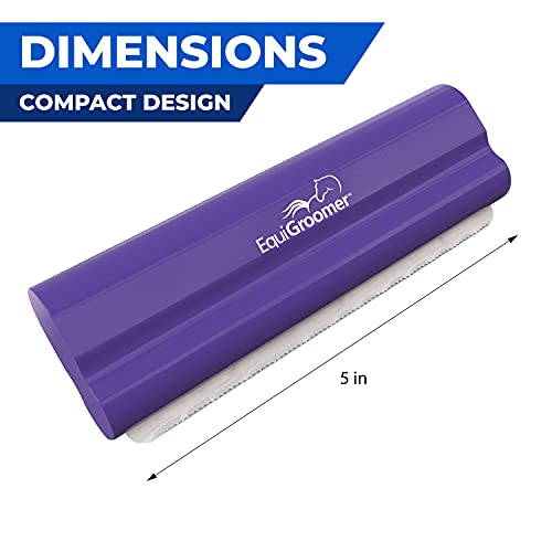 EquiGroomer 5-Inch Undercoat Deshedding Brush for Dogs & Cats, Purple | Best for dogs up to 100 lbs and cats of any size, short or long hair, stainless blade, no cutting or pulling - color: Purple, size: 5 Inch