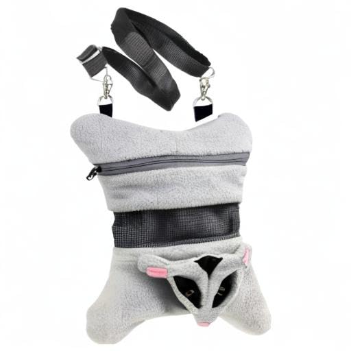 Glider Bonding Pouch - Carry Bonding Pouch for Sugar Gliders, Rats, Ferrets, Chinchillas, Squirrels, Marmosets, Hamsters, Gerbils & Small Animals