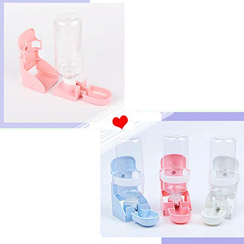 2Pcs 17oz Water Bottle for Small Animals, Rabbit Water Feeder Bowl Bunny Dispenser Hanging Automatic Guinea Pig Bottle for Cage - color: Blue+Blue