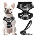 PUPTECK Soft Mesh Dog Harness and Leash Set Pet Puppy Cat Comfort Padded Vest No Pull Harnesses, Black, S - color: Black, size: S (NECK: 12", CHEST: 14"-18")