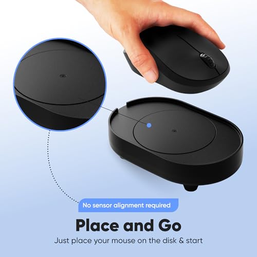 Undetectable Mouse Mover Jiggler, Adjustable Activity, Optional Shut-Off Timer, Random Movement Engine, No Software, Quiet & Undetectable Operation, USA Company (Single Disc) - style: Single Disc