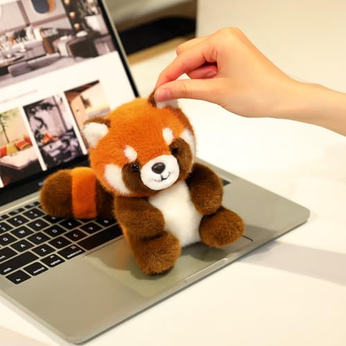 Ditucu Palm-Sized Red Panda Stuffed Animals Cute Soft Plush Doll Small Plushies Toys Gifts for Kids Orange 5 inch - style: Red Panda
