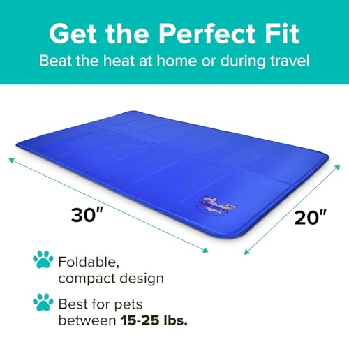 Arf Pets Dog Self Cooling Pet Bed Solid Gel Based | Durable & Non-Toxic | Includes a Foam Based Bolster Bed for Extra Comfort | Pressure-Activated | No Water, Electricity, or Refrigeration Needed - size: 20 x 30