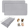 Guinea Pig Cage Liners, 36''X72'' Washable Guinea Pig Pee Pads, Non Slip Reusable Super Absorbent Guinea Pig Training Mat Bedding Fleece for Small Animals Hamster Rabbit Chinchilla Rat, 2Pack - size: C&C 3x6(36" x 72") 2Pack