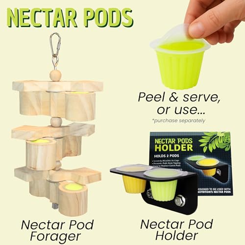 Nectar Pods (Variety 4 Pack) - Calcium-Fortified Jelly Fruit Treat - Sugar Gliders, Marmosets, Squirrels, Parrots, Cockatiels, Parakeets, Birds, Hamsters, Day Geckos, Kinkajous & Other Small Pets