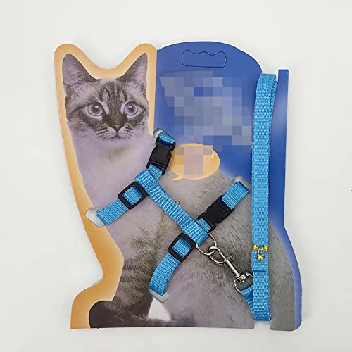 2 Pcs Adjustable Bunny Rabbit Harness with Leash Cat Puppy Walking Harness Leash Pet Harness Leash for Pigs Hamster Small Animals Pink and Light Blue - color: Pink and Light Blue
