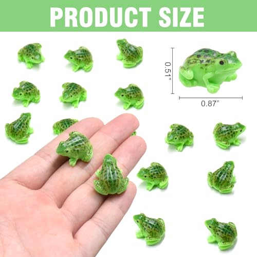 HOMICO 40 Pieces Mini Frogs Resin Tiny Animals for Crafts Dollhouse Fairy Garden Micro Moss Landscape Aquarium Potted Plant Decor - style: Frogs