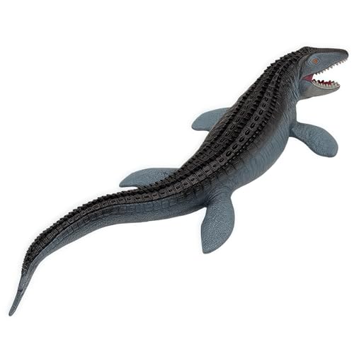 Gemini&Genius Mosasaurus Toy for Kids, Marine Reptile Animal Figure Toy | Soft Plastic Sea Shark Toy, Gift Great for Educational, Cake Topper, Swim, Bath Toys, Stocking Stuffers for Kids - color: Real Feel Mosasaurus