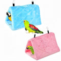 2 Pack Warm Bird Nest House Bed Hanging Hammock Sleeping Bed Plush Hanging Snuggle Cave Happy Hut for Pet Parrot Cockatiel Cockatoo Parakeet Conure African Grey Macaw (Blue&Pink) - color: Blue and Pink